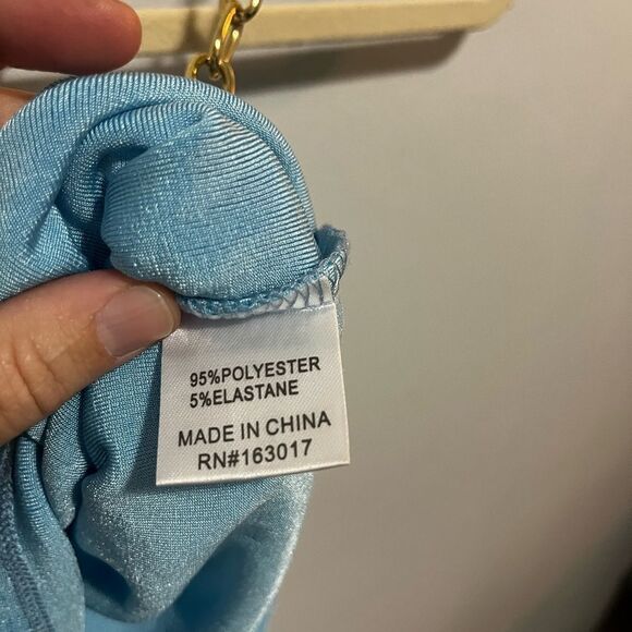 Princess Polly Shimmer Blue Gold Chain Bralette Tank 2 - Picture 4 of 6